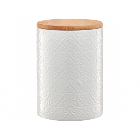 Pojemnik ceramiczny Tuvo mozaika z bambusową pokrywką 1110 ml AMBITION