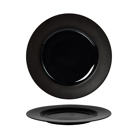 Talerz płaski z rantem 160 mm - Ambition Satin Black