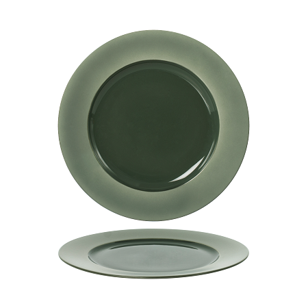 Talerz płaski z rantem 160 mm - Ambition Satin Green