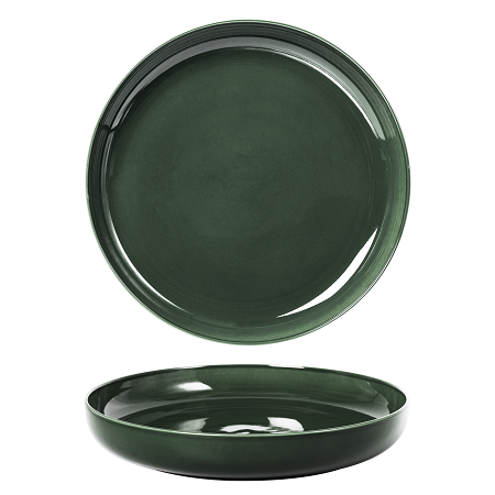 Talerz głęboki bez rantu 255 mm - Ambition Satin Green