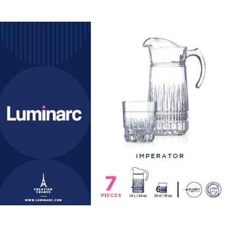 Komplet do napojów Imperator 7-elementowy LUMINARC (niska szklanka)