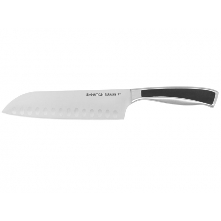 Nóż Santoku AMBITION Premium z przetłoczeniami 17,5 cm