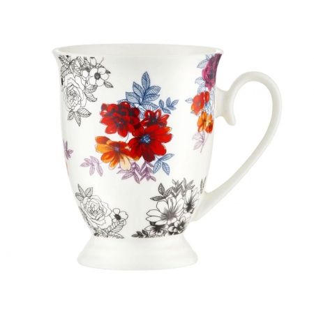 Kubek porcelanowy Diana Kwiatki Czerwone 300 ml AMBITION