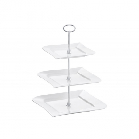 Patera trzypoziomowa AMBITION Fala 24,5 x 24,5 cm