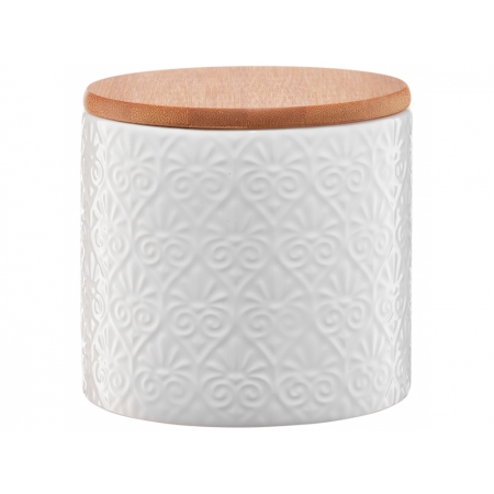 Pojemnik ceramiczny Tuvo mozaika z bambusową pokrywką 670 ml AMBITION